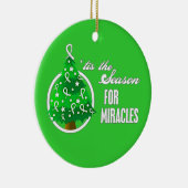 Lung Cancer Kerstmengeling Keramisch Ornament (Rechts)