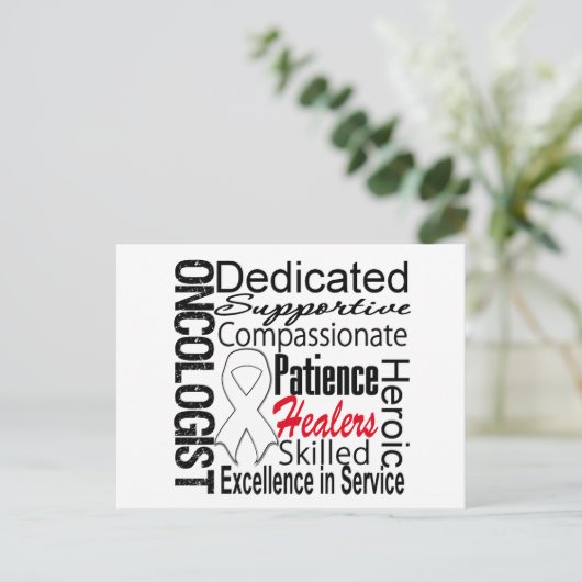 Lung Cancer Oncoloog Collage Briefkaart (Staand voorkant)