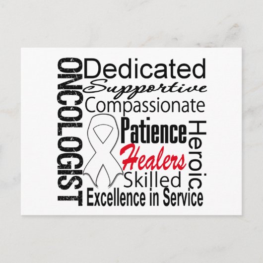 Lung Cancer Oncoloog Collage Briefkaart (Voorkant)