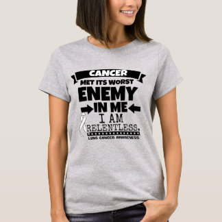 Lung Cancer ontmoette zijn ergste vijand bij mij T-shirt
