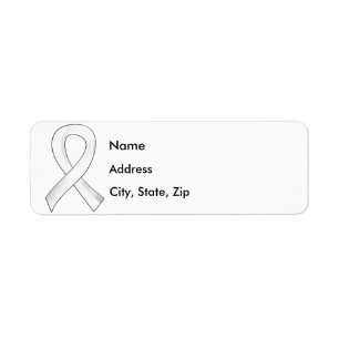 Lung Cancer Pearl Ribbon 3 Etiket