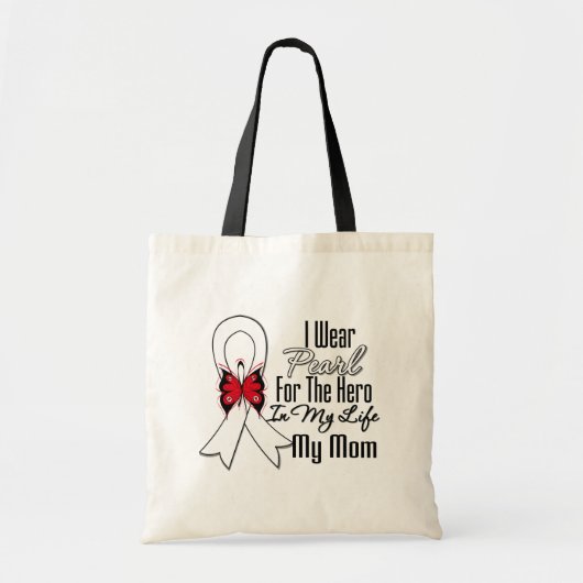 Lung Cancer Ribbon Hero Mijn moeder Tote Bag (Voorkant)