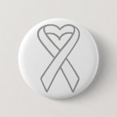 Lung Cancer Ribbon Ronde Button 5,7 Cm (Voorkant)