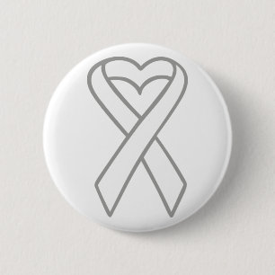 Lung Cancer Ribbon Ronde Button 5,7 Cm