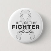 Lung Cancer Ribbon White Button (Voorkant)
