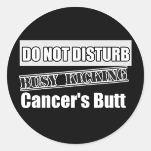 Lung Cancer stoort de toets der schoppen niet Ronde Sticker