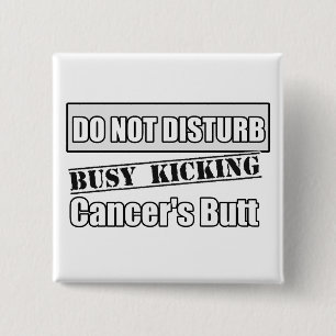 Lung Cancer stoort de toets der schoppen niet Vierkante Button 5,1 Cm