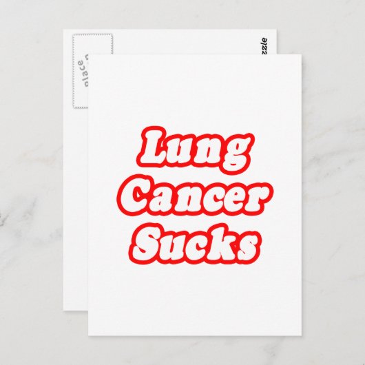 Lung Cancer Sucks Briefkaart (Voorkant / Achterkant)