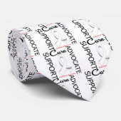 Lung Cancer Support Advocate Cure Stropdas (Opgerold)