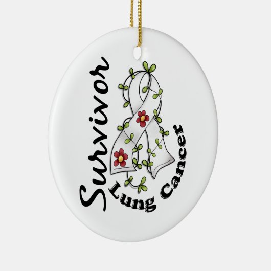 Lung Cancer Survivor 15 Keramisch Ornament (Rechts)