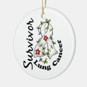 Lung Cancer Survivor 15 Keramisch Ornament (Links)