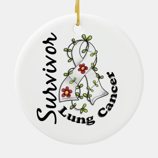 Lung Cancer Survivor 15 Keramisch Ornament (Achterkant)