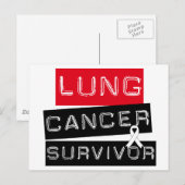 Lung Cancer Survivor Briefkaart (Voorkant / Achterkant)