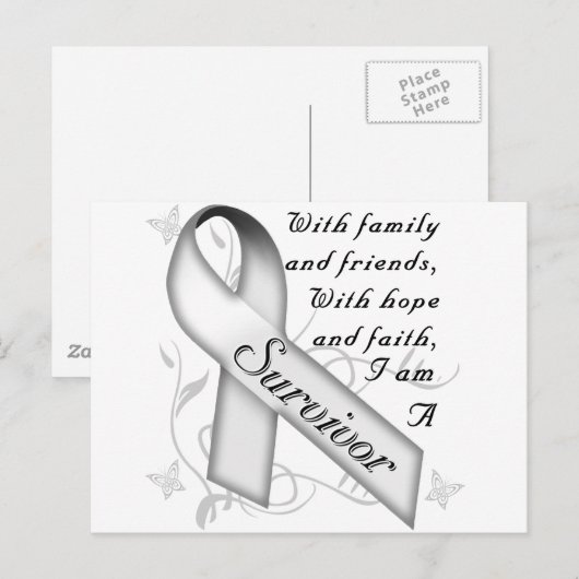 Lung Cancer Survivor Briefkaart (Voorkant / Achterkant)