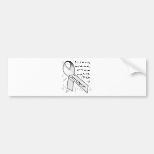 Lung Cancer Survivor Bumpersticker (Voorkant)