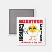Lung Cancer Survivor Chick Ribbon Magneet (Voorkant / Achterkant)