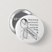 Lung Cancer Survivor Ronde Button 5,7 Cm (Voorkant /achterkant)
