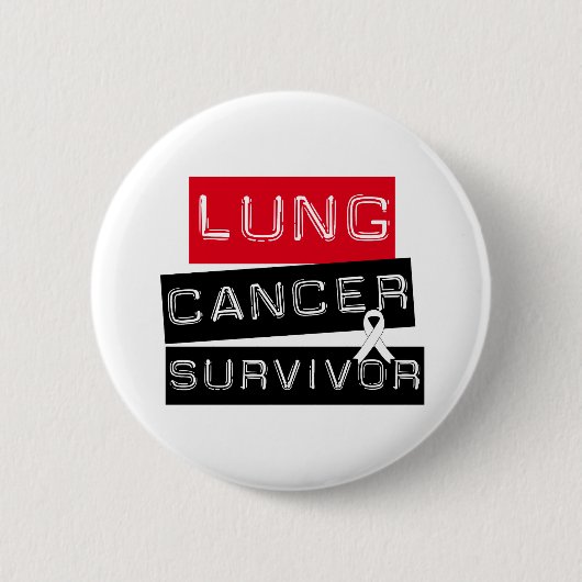 Lung Cancer Survivor Ronde Button 5,7 Cm (Voorkant)