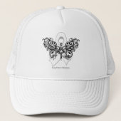 Lung Cancer Tribal Butterfly Trucker Pet (Voorkant)