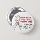 Lung Cancer voor elke... ik Draag pearl 1 Ronde Button 5,7 Cm (Voorkant /achterkant)