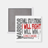 Lung Cancer Warrior Magneet (Voorkant / Achterkant)