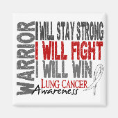 Lung Cancer Warrior Magneet (Voorkant)