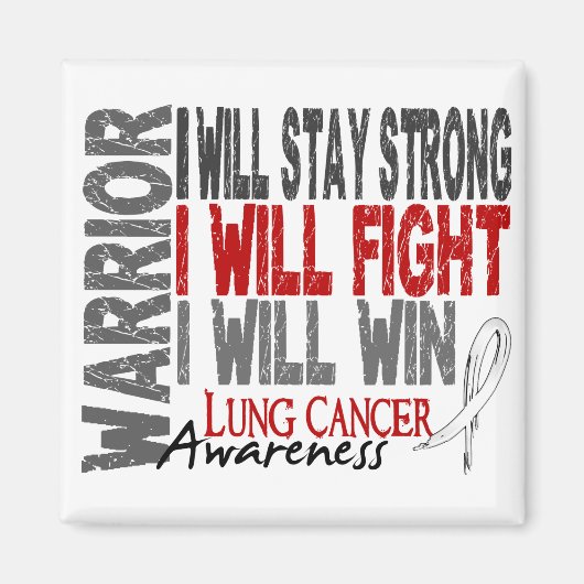 Lung Cancer Warrior Magneet (Voorkant)