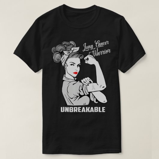 Lung Cancer Warrior onbreekbare T-Shirt Awareness (Design voorkant)