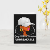 Lung Cancer Warrior Unbreakable Black Women Awaren Kaart (Gele Bloem)
