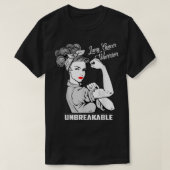 Lung Cancer Warrior Unbreekable T Shirt Awareness (Design voorkant)