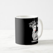 Lung Cancer Warrior Unbreekable T Shirt Awareness Koffiemok (Voorkant rechts)