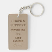 Lung Disease Angel Awareness Ribbon Sleutelhanger (achterkant)