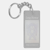 Lung Disease Awareness Pearl Ribbon Sleutelhanger (Voorkant Links)