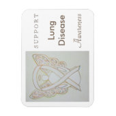 Lung Disease Awareness Ribbon Angel Custom Magnet Magneet (Verticaal)