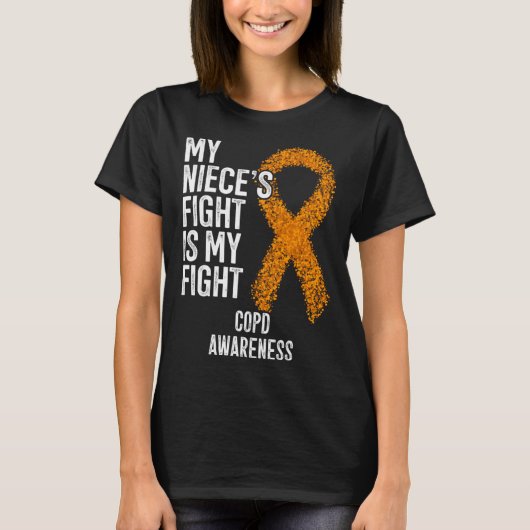 Lung Disease My Niece s Fight Is My Fight COPD Awa T-shirt (Voorkant)
