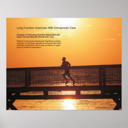 Lung-functie verbetert met chiropractische zorg poster (Voorkant)