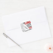 Lung Kanker Awareness Maand Pearl Ribbon 1.4 Ronde Sticker (Envelop)