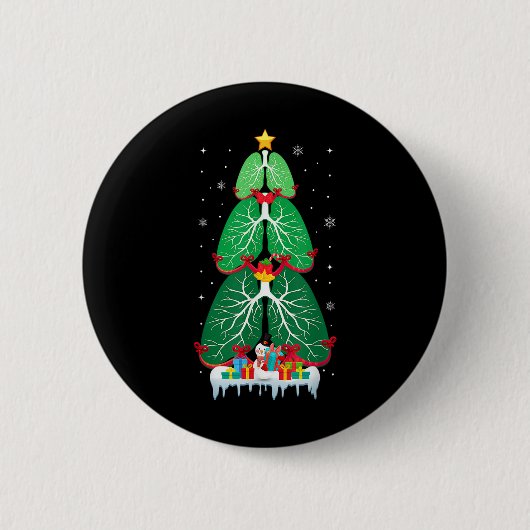 Lung kerstboom Ademhalingstherapie Xmas Thera Ronde Button 5,7 Cm (Voorkant)