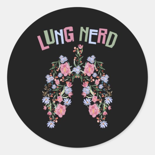 Lung Nerd Pulmonoloog Rt Respiratory Therapist Ronde Sticker (Voorkant)