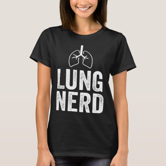 Lung Nerd Respiratory Therapist RT Pulmonologist T-shirt (Voorkant)