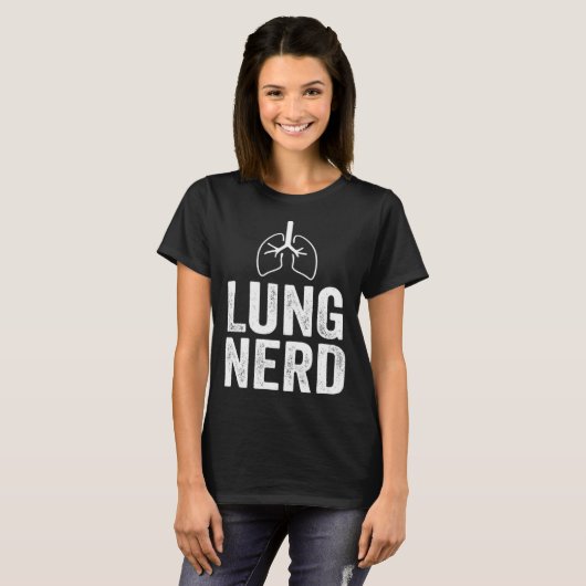 Lung Nerd Respiratory Therapist RT  Pulmonologist T-shirt (Voorkant volledig)