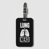 Lung Nerd RT Pulmonologist Respiratory Therapy Bagagelabel (Voorkant (verticaal))