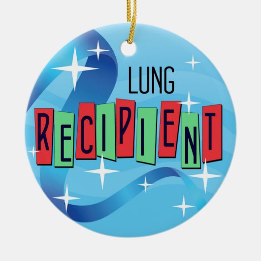 Lung Recipient Kerstmis Keramisch Ornament (Voorkant)
