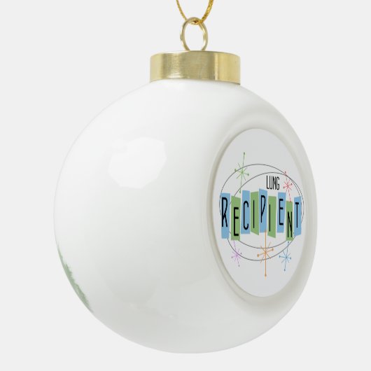 Lung Recipient Retro Style Keramische Bal Ornament (Links)