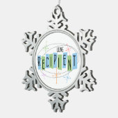 Lung Recipient Tin Sneeuwvlok Ornament (Rechts)