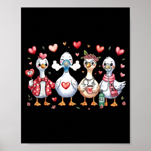 Lung Squad Resratory Therast Silly Goose Valentine Poster (Voorkant)