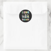 Lung Squad RT Nurse Pasen Ronde Sticker (Tas)