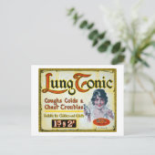  Lung Tonic Medical Drug Advertisement Briefkaart (Staand voorkant)