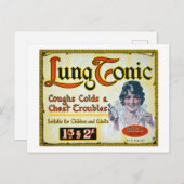  Lung Tonic Medical Drug Advertisement Briefkaart (Voorkant / Achterkant)