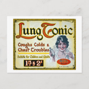 Lung Tonic Medical Drug Advertisement Briefkaart